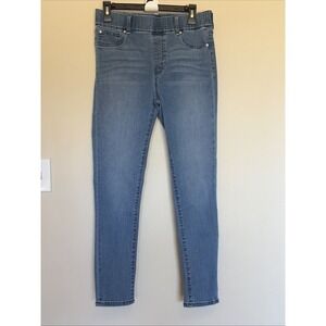 Quince Laguna Blue Nina Pull On Stretch Skinny Jeans Womens Medium